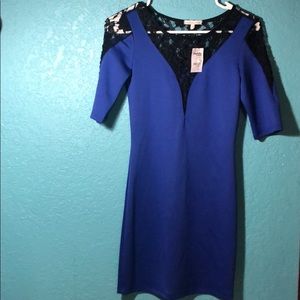 Blue-ish purple lace dress